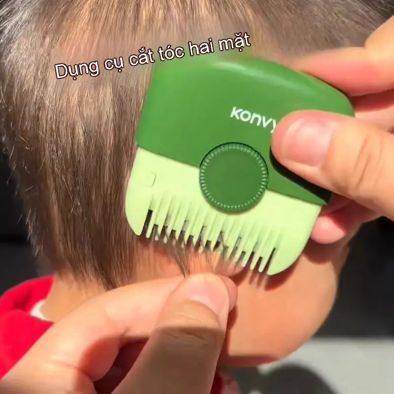Máy cắt tóc trẻ em,Lược Cắt Tóc Trẻ Em, 2 Trong 1, Thích hợp cho người lớn tóc trẻ em tóc và bé tóc, có thể cắt nhẹ phần ngọn tóc， Dễ Dàng Cắt Tóc Tại Nhà,