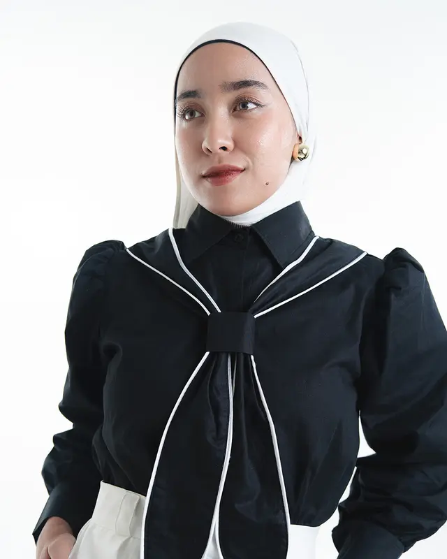 ELSE | Daissy Shirt | Kemeja Wanita Dasi Atasan Casual dan Formal 100% Infinit Cotton kemeja  viral 4