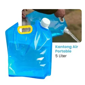 2pcs Kantong Kantong Lipat Tempat Air Camping Adventure Water Bag Jerigen Lipat Portable
