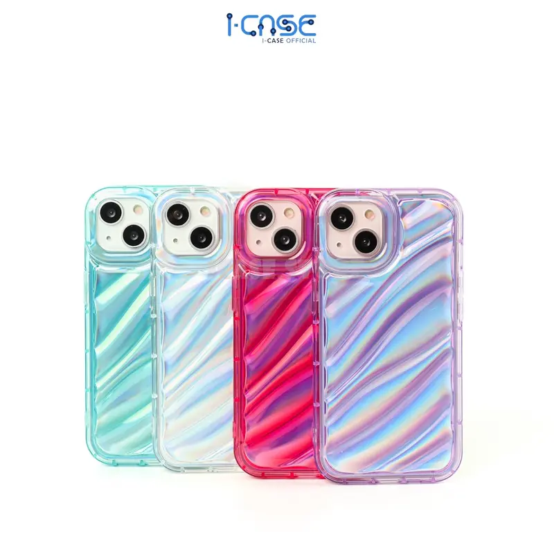 Dazzle Wave Soft Case for iPhone X XS XR MAX 11 12 13 14 Plus Pro Max Purple 1