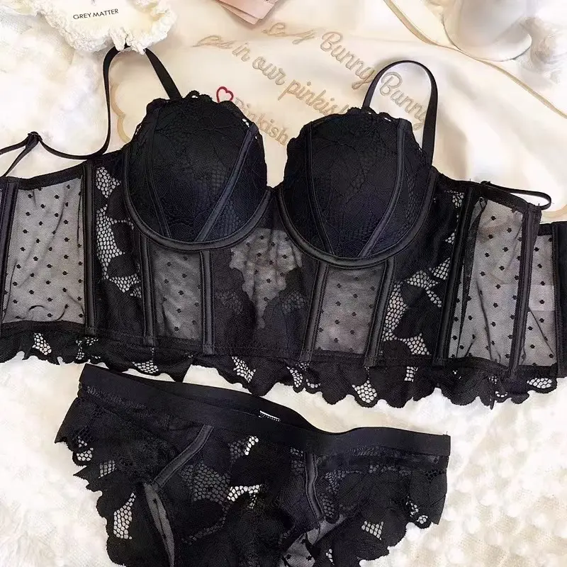 Fairys gift  Bra BH Push Up Set Kawat Celana Dalam Wanita Bikini Sport Beha Lingerie Korea Fashion Bralette Remaja Perempuan Sexy  Motif Cewek Pita Bunga Murah 0