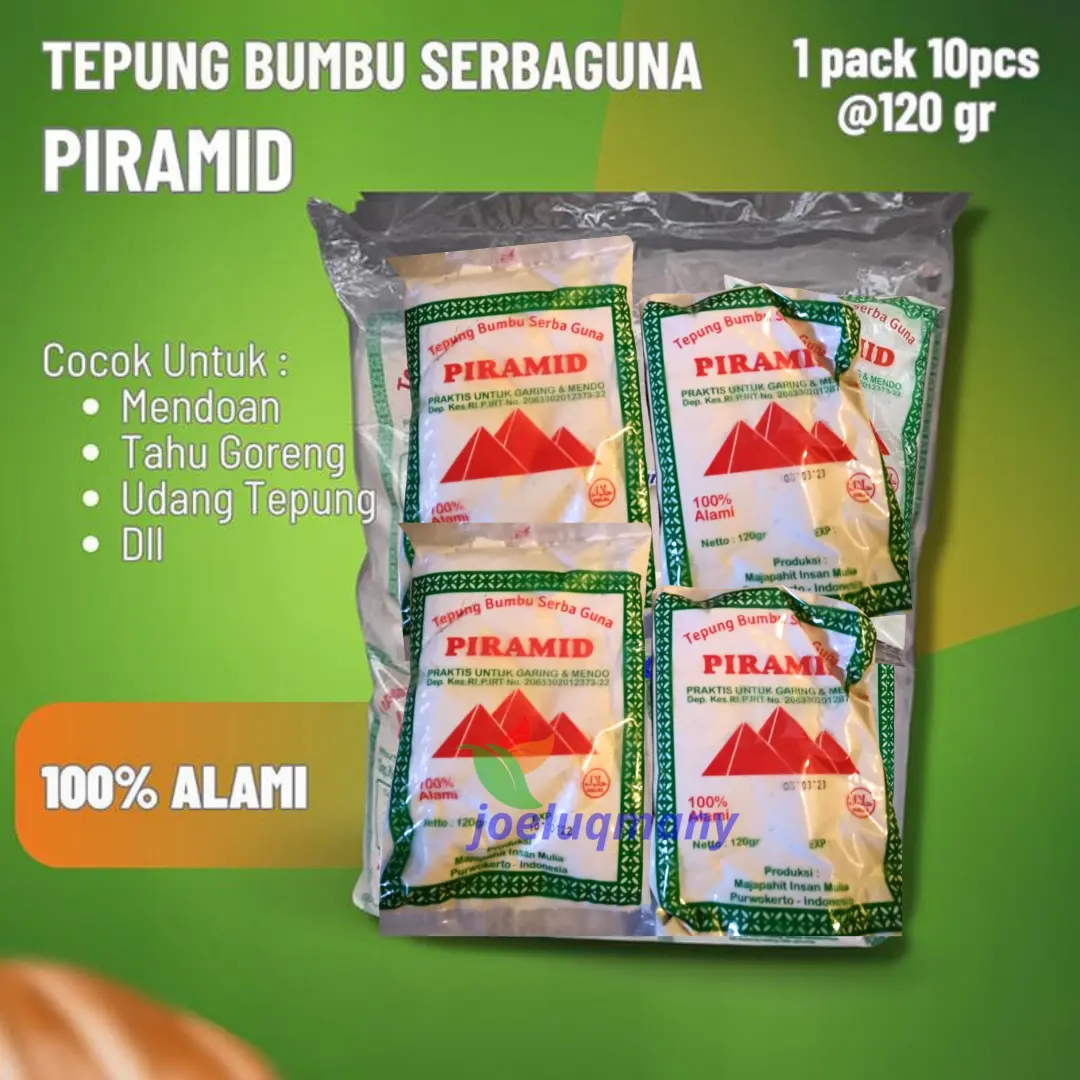 Tepung Bumbu Serba Guna Piramid ! Pack Isi 10 Pcs Bubuk Powder Instan Serbuk Maizena