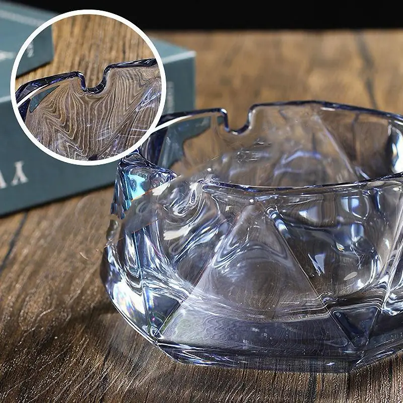 Asbak Kaca Kristal Asbak Kaca Tebal Gift Kado Wadah Abu Tempat Abu Asbak Unik Glass Ashtray Milan 5