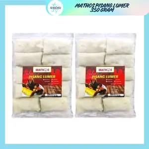 Mathos Pisang Lumer Manis 350 gram Isi 10pcs Makanan Frozen Food Jajanan Lumpia