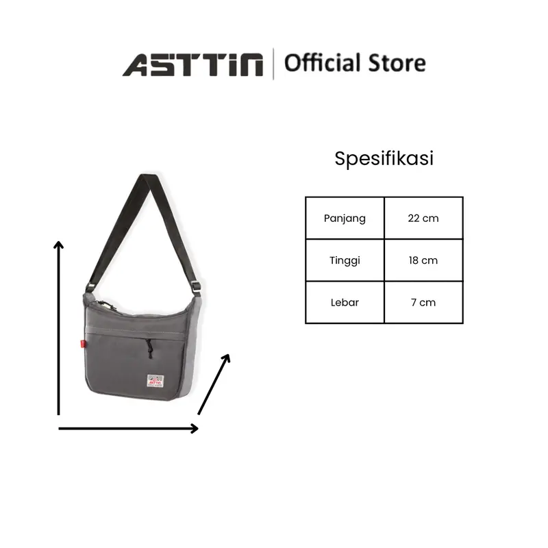 Tas Selempang  Walker RR (Kecil) Uniseks Canvas Series Original Asttin Pria 8