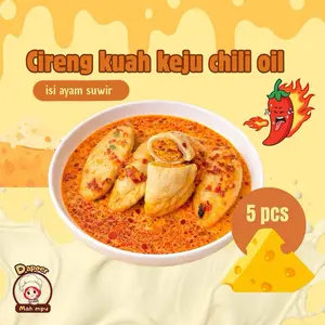 Cireng Kuah Keju Chili Oil (Ayam Suwir 5 PCS)