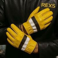 Gambar Rexs Gloves – Sarung Tangan Motor Kulit Asli Pria Wanita | Full Finger, Stylish & Safety & Elegan - Warna Kuning Kombinasi Coklat Putih - Kuning, M dari Rexs Official Kota Administrasi Jakarta Selatan 1 Tokopedia