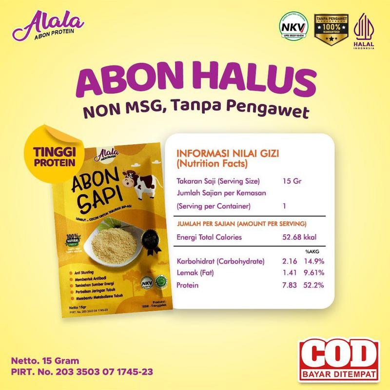 Alala Abon Bayi 8 bulan Abon mpasi Tekstur puree halus - 15gr 3