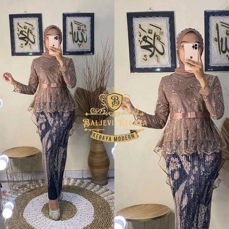 MERAPAT!!PROMO AKHIR TAHUN KEBAYA AURORA PITA KEBAYA TERLARIS KEBAYA PREMIUM KEBAYA KONDANGAN KEBAYA FASHION WANITA KEBAYA CANTIK NAN ELEGAN KEBAYA MODERN KEBAYA ORIGINAL Silk Dress Pesta Wisuda Setelan Baju Brokat Mewah Atasan Panjang Tunik 0