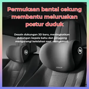 【COD】Penopang Leher dan Pinggang Mobil Car Bantal Berkendara Mobil Set Penopang Leher dan Pinggang Hitam Bantal Leher Busa Memori Bantal Lumbar