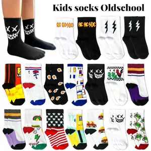 Kaos kaki Oldschool Anak Size 1-6 Tahun Bahan Lembut Elastis Anti Bau Motif Setrip Fashion Kaki