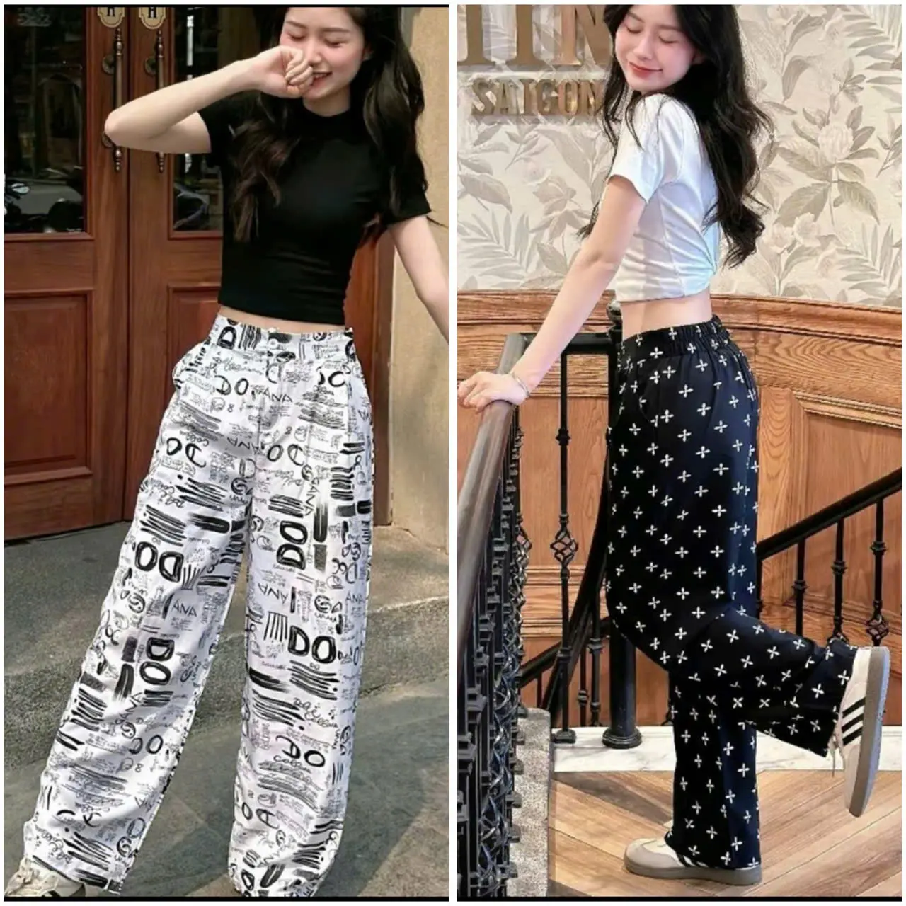 DEAL MỞ BÁN [ BST Xuân Hè Thu ] Quần xuông chất liệu lụa mango cạp khó trước chun sau có 2 phân loại chiều dài 96 cm và 102 cm
