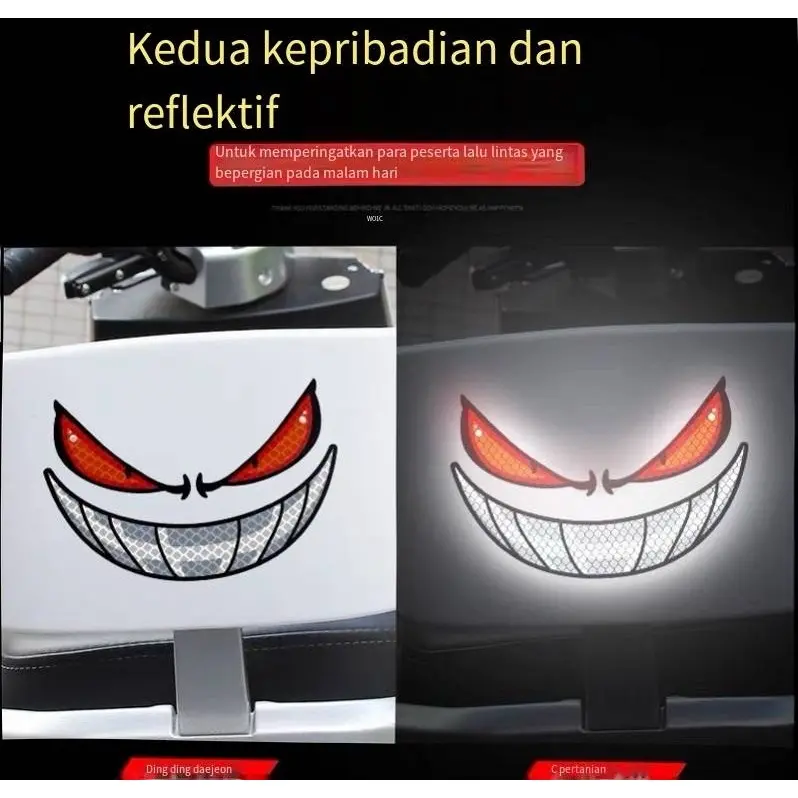 Stiker Reflektif/Tiga Dimensi Stiker Mata Motor/Stiker Mata Setan Kecil/Stiker Mata Kucing/Stiker Motor Mobil Elektrik Yang Berlaku 6