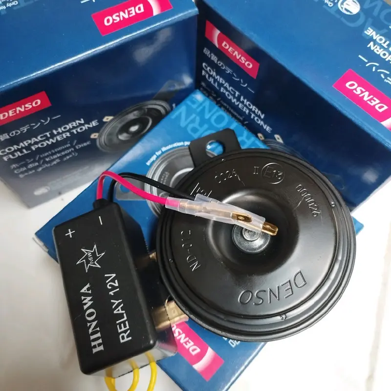 klakson Denso singel disc +relay putus2 untuk motor dan mobil 12V Motorcycle 3