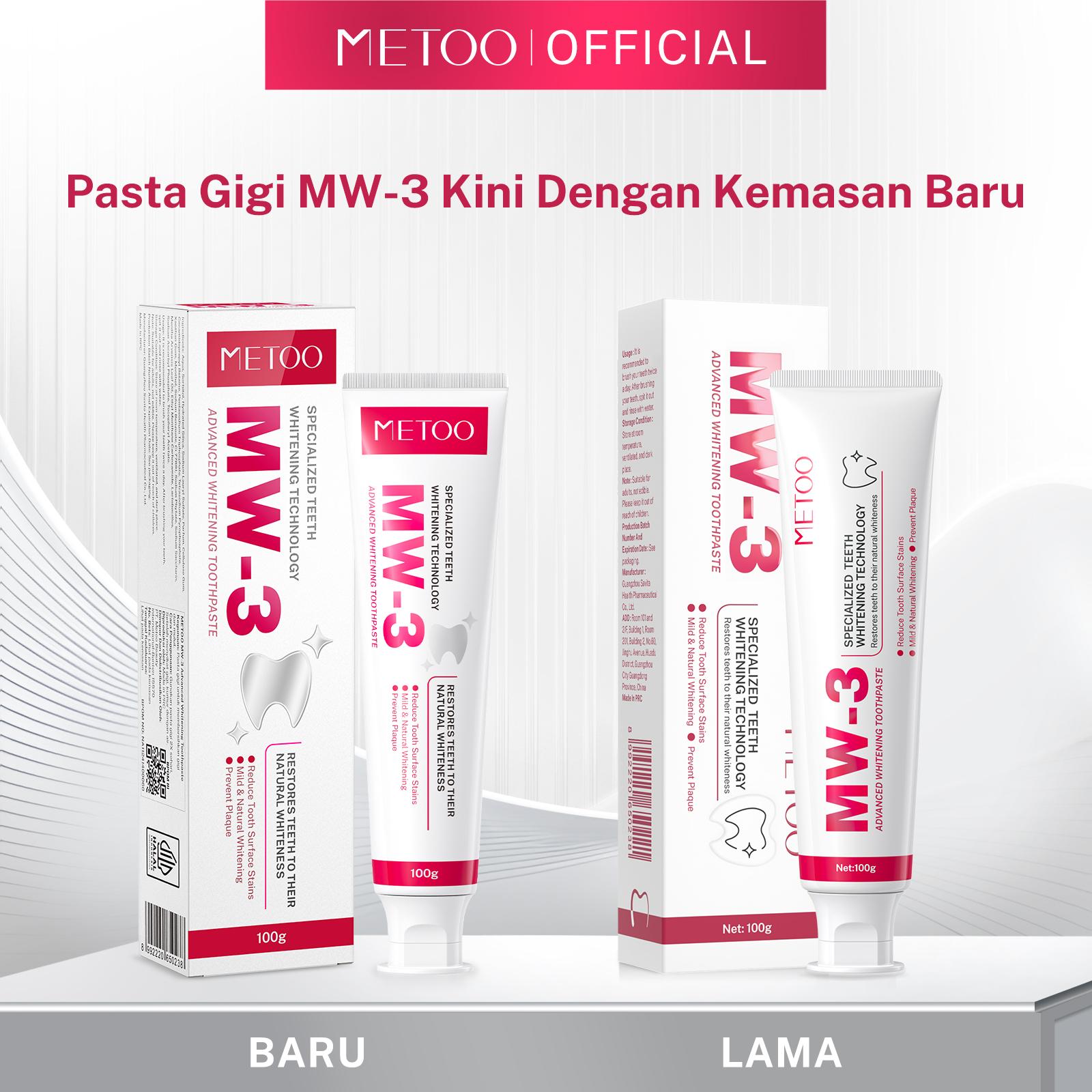 [BPOM]METOO MW-3 Advanced whitening Toothpaste 100g - pemutih gigi / Bebas Sensitif / Bebas Karang Gigi / Pasta Gigi Probiotik / Karang Gigi / Gusi Sensitif / Membersihkan Noda Gigi