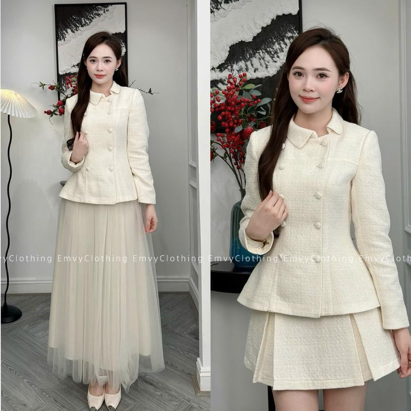 EV124-Emvy Clothing Set váy dạ dáng ngắn và dài trẻ trung thanh lịch phù hợp dạo chơi và dự tiệc | BigBuy360 - bigbuy360.vn