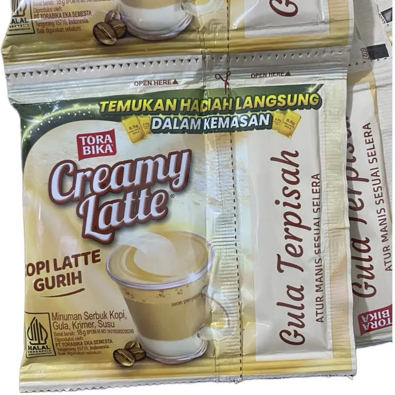 kopi torabika creamy latte kopi gurih nomer 1 di indonesia Coffee (berhadiah emas dalam kemasan)