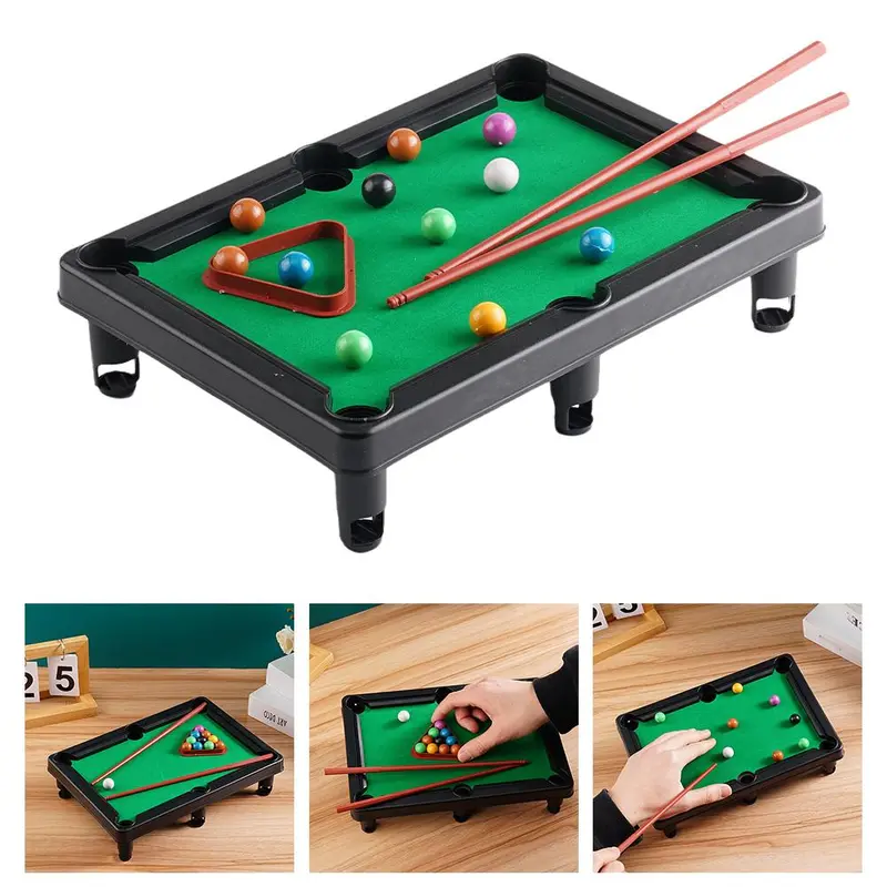 Bộ Trò Chơi Bi-a Bóng Bi Da Mini, Chất Liệu Gỗ, Bàn Bi-a Có Bàn Chân Cao, Thích Hợp Cho Trẻ Em, Đồ Chơi Trẻ Em, Bubles Chơi, Trò Chơi Bố Mẹ-Bé 3