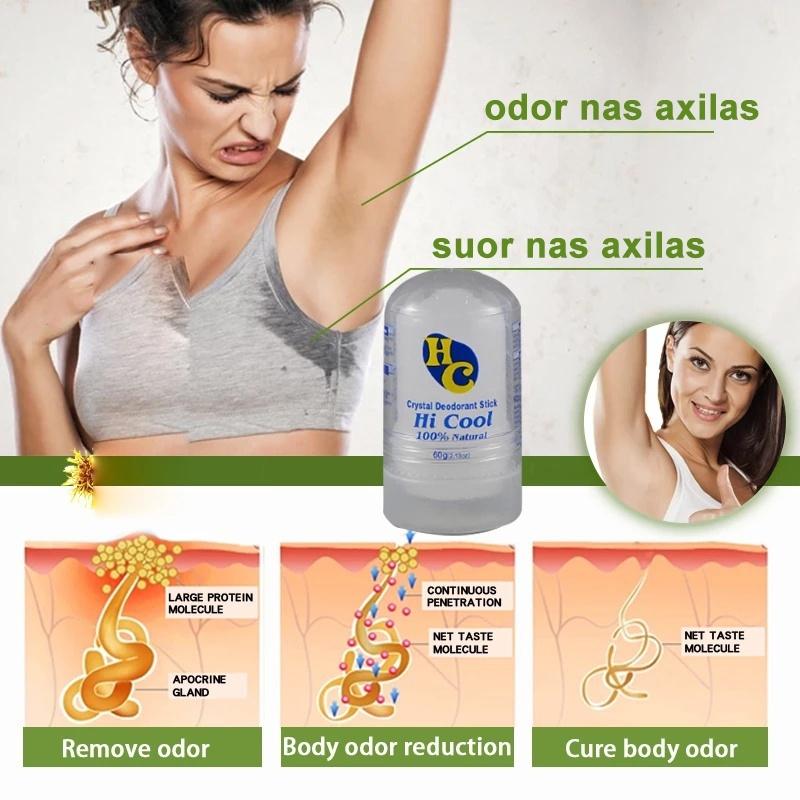 Product Introduction of 60G Portable Size Non-Toxic Natural Food-Grade Crystal Deodorant Alum Stick Body Underarm Odor Remover Antiperspirant 22