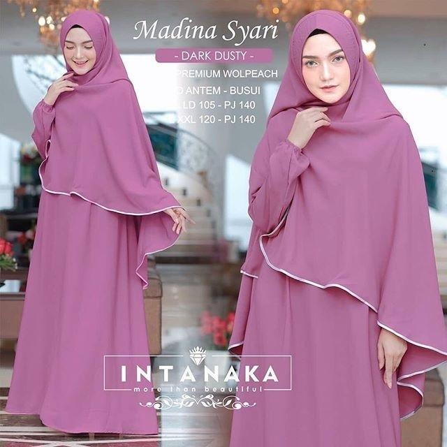 COD!! Gamis Madina Syari Set Jilbab Jumbo 3XL 4XL Gamis Wanita Terbaru 2024 Mewah Lebaran  / Gamis Syari Simple Elegan / Gamis Dewasa  Syari Set Khimar / Gamis Ibu Ibu Model Sekarang / Gamis Seragam Wanita Pengajian Pernikahan Muslim Pita Kondangan 1