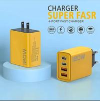 Gambar Adaptor Charger Fast Charge 120W 4-Port USB Type C High Speed Charging dari CNC phoneshop Kota Administrasi Jakarta Pusat 4 Tokopedia