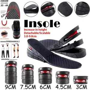 Tinggi tak terlihat 6cm meningkat tinggi insol tumit yang disesuaikan dimasukkan ke dukungan yang lebih tinggi penyerap kaki insole  peninggi badan sepatu penambah bagian dalam Shoe