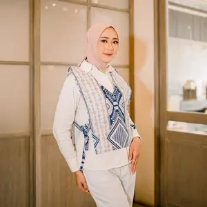 Allana Batik - Vest Rompi Batik Kawung Panjang Belah Samping Atasan Wanita Katun Outer Crop
