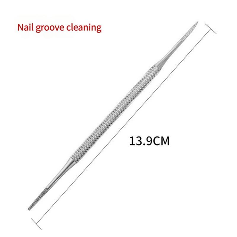 Stainless steel nail picker double head curved teeth file teeth ...