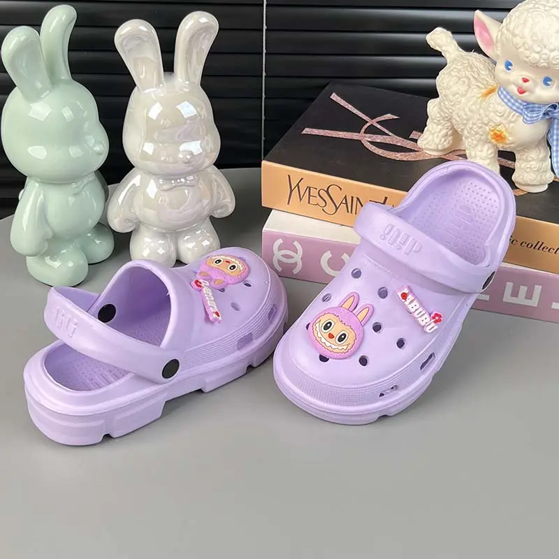 Sandal Baim Anak Perempuan Motif Labubu Sol Lembut Anti-selip Bahan Premium EVA Sandal anak-anak 5