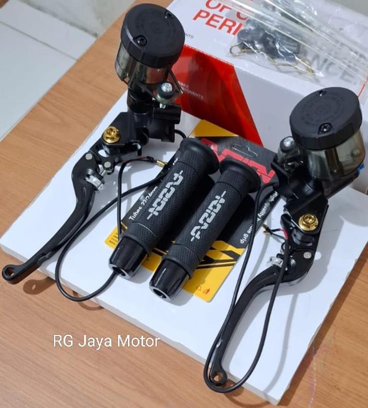 3in1 Master Rem RCS 98 2 Tabung Big Smoke + Handgrip Fuzion + Jalu Stang CNC / Nmax Pcx Adv Vario 160 ABS Xmax 1