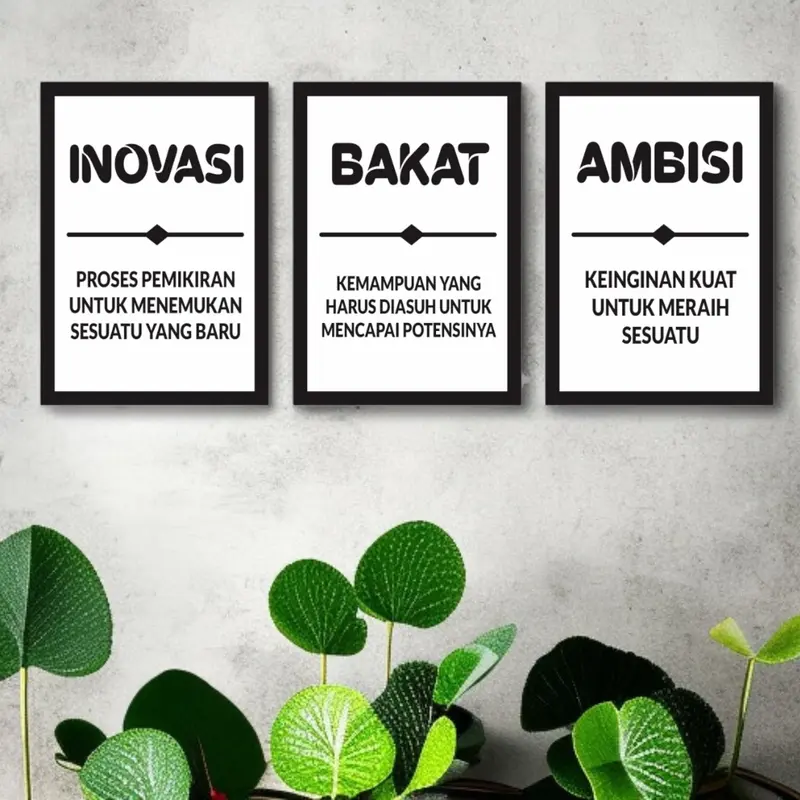 Hiasan Dinding Motivasi Media Bingkai Kayu MDF PROMO TERMURAH 5