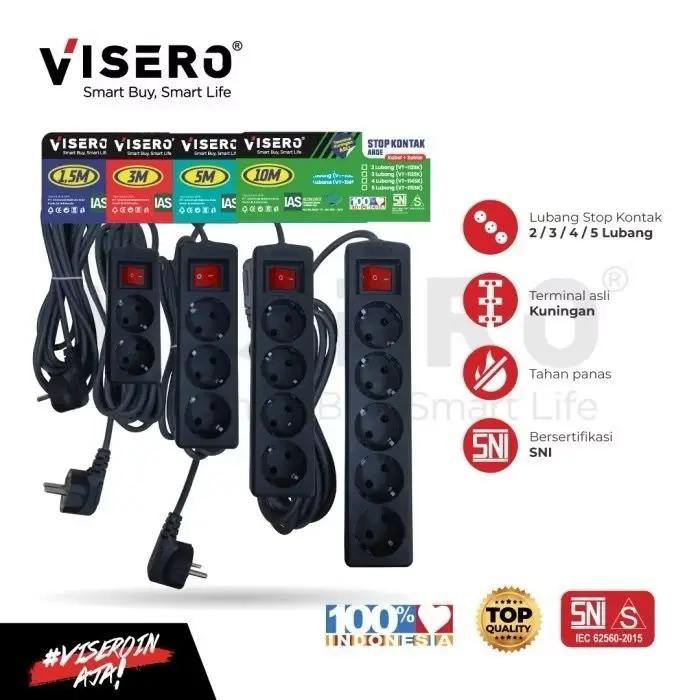 5 LUBANG KABEL 5M HITAM