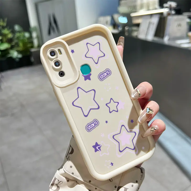 Casing Hp Untuk Infinix Hot 11 Play Hot 10 Play Hot 9 Play Case pola bintang keberuntungan HP gaya ganda pelindung silikon lunak pelindung Kesing Softcase 1