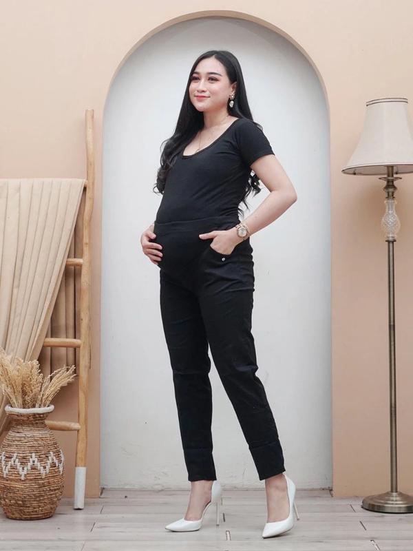 Celana Hamil Kerja Kantor Jumbo Maternity Pant Women Celana Hamil Katun Streetch Premium 1