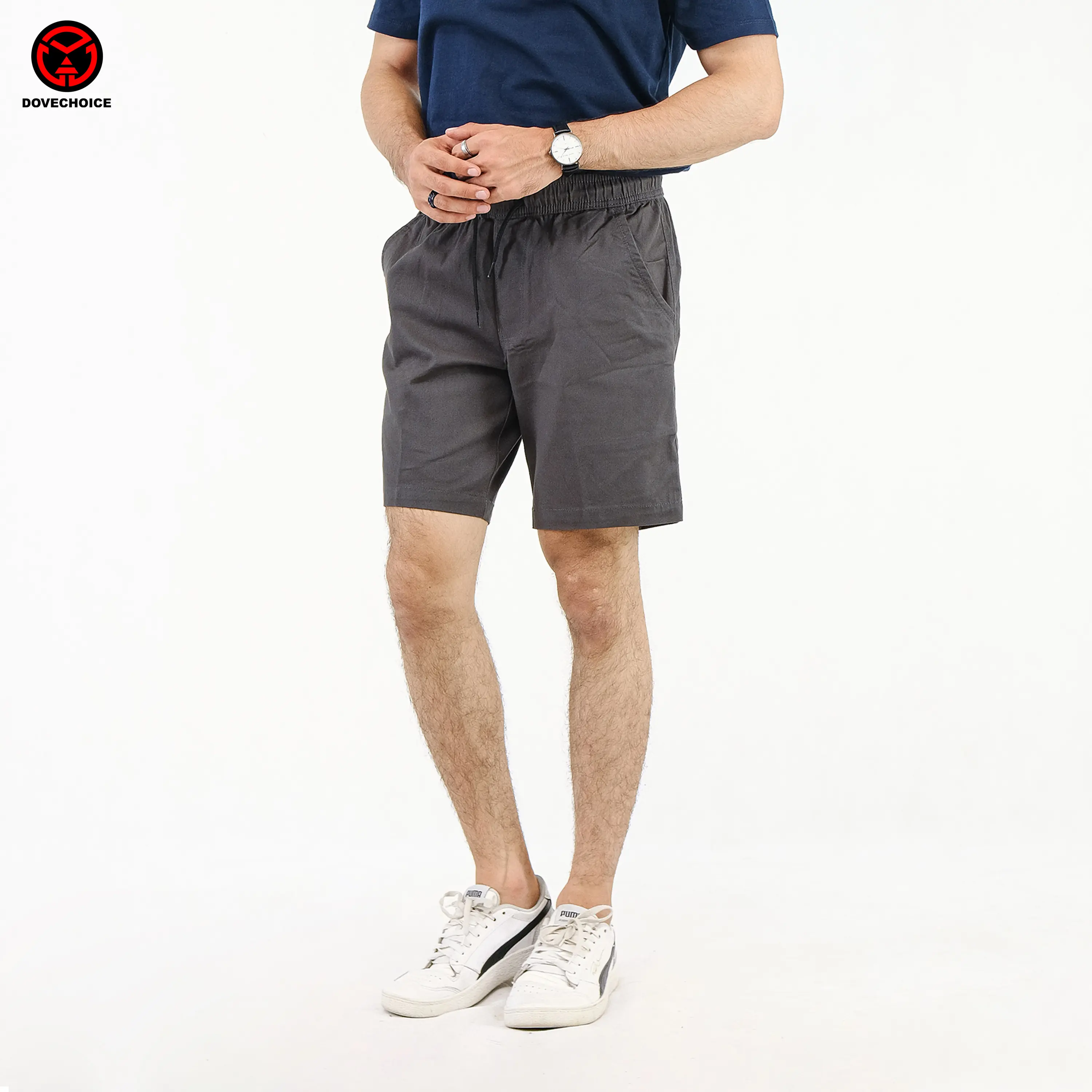 Dovechoice Celana Pendek Pria Boardshort Stretch Premium Original   Abu Casual