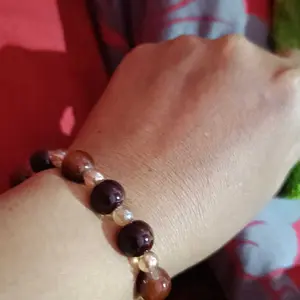 Gelang Giok Motif Marmer Sintetis Variasi Citrine sintetis Dewasa Premium Aesthetic Elegan Bracelets