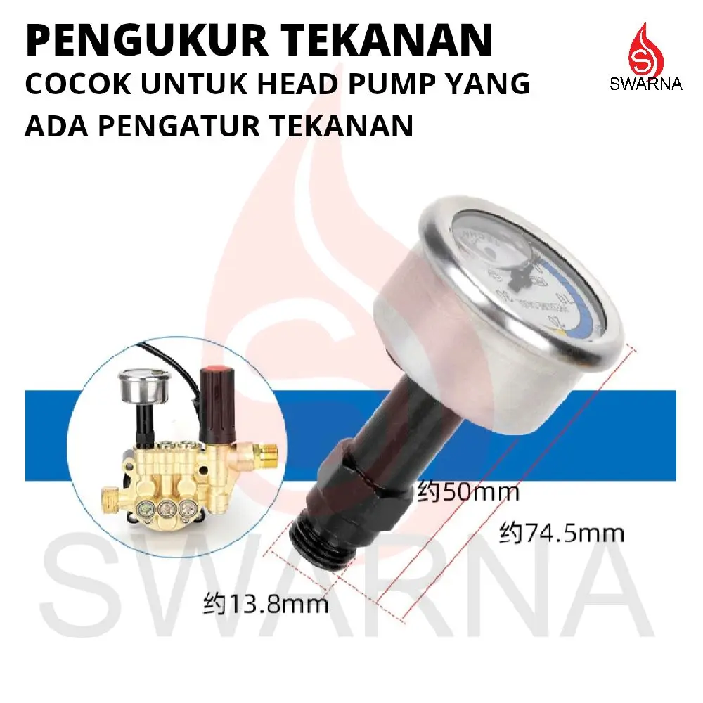 PRESSURE GAUGE PENGUKUR TEKANAN JET CLEANER HIGH PRESSURE