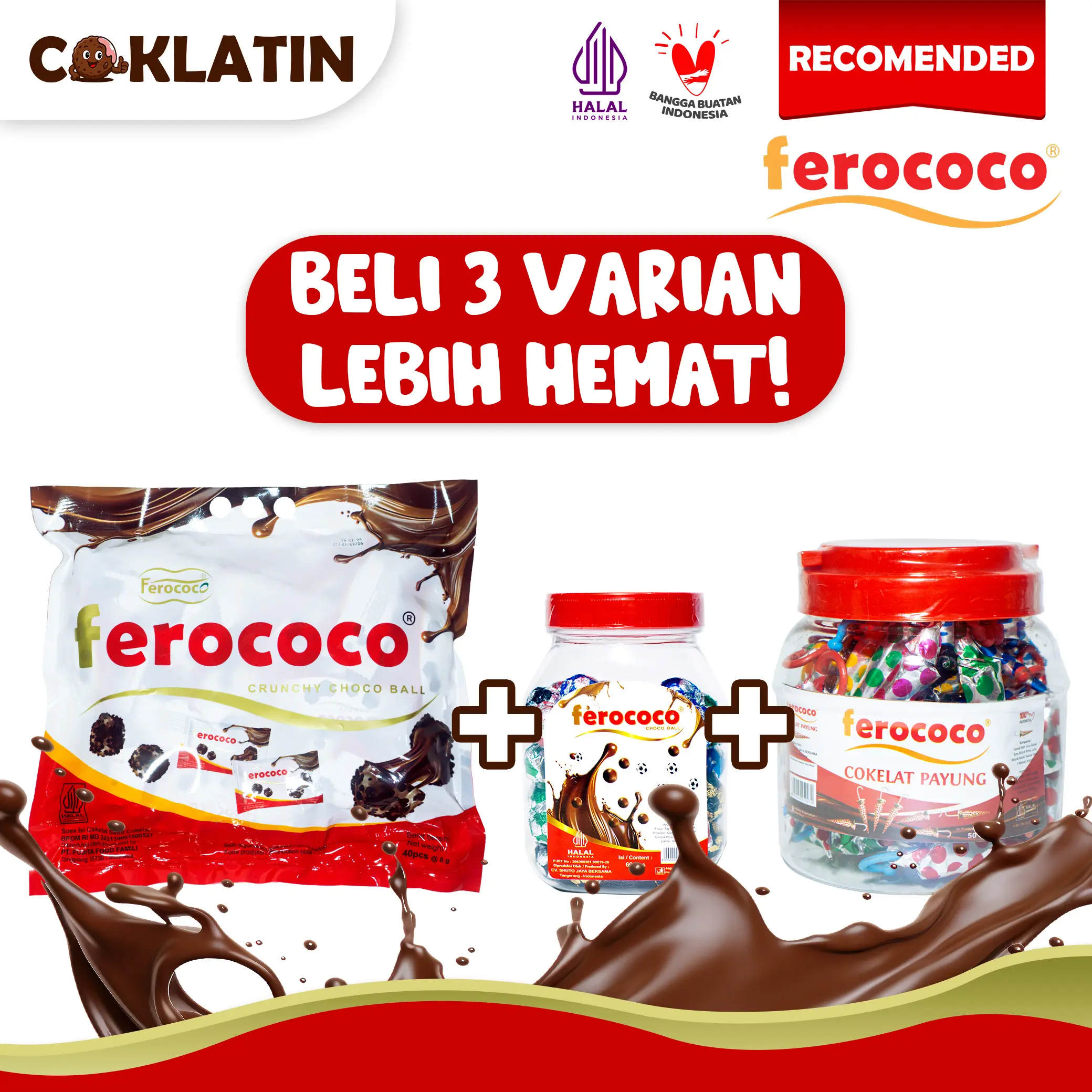 PAKET BUNDLING 1, Ferococo Bag+Ferococo Payung+Ferococo Ball. lebih murah sampai dengan 10K