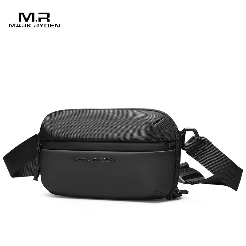 MARK RYDEN single-shoulder crossbody bag, large-capacity chest bag, outdoor cycling, small backpack, individual and simple, water-repellent fabric, holiday gift