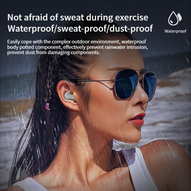 Tai nghe không dây vô hình, Y29, Bluetooth 5.3, Âm thanh nổi, Tai nghe ẩn, Nhẹ, Không thấm nước, Chống mồ hôi, Điều khiển cảm ứng, Tai nghe Led 8