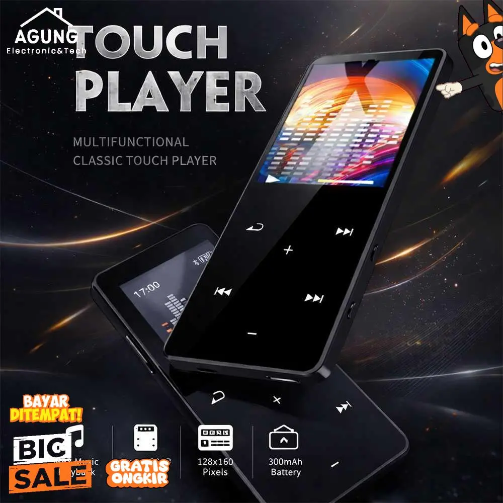 New Qiilu MP3 Digital Audio Player MP4 1.8 Inch Bluetooth 5.0 300mAh 8GB - JS-04