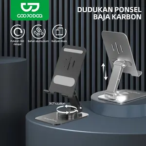 GOOJODOQ Tablet Phone Stand Holder For iPad Pro 11 10th 10.2 7th 8th 9th Gen 360 degree rotatable for ipad Adjusstable Metal soporte tablet phone Penyangga Meja Logam Ponsel