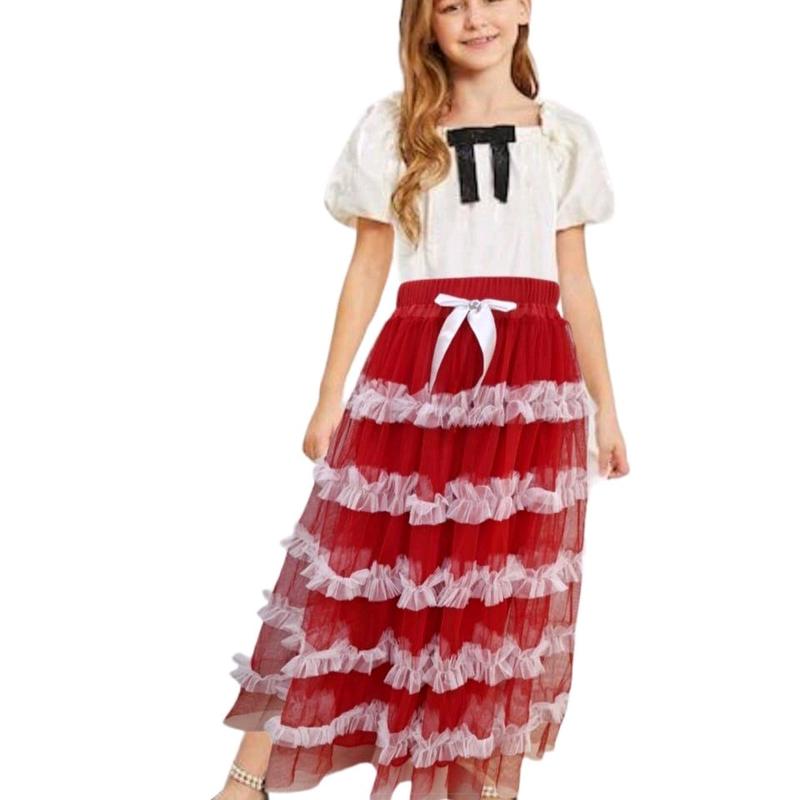 Rok tutu edisi ibu dan anak (bisa beli terpisah) rok tutu merah putih / rok tutu panjang / rok tutu seragam / rok tutu agustus 3