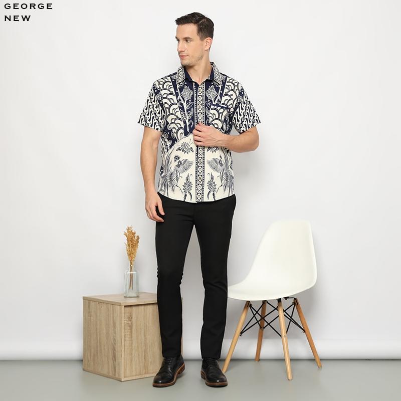 GIRLY GEORGE MAN STANDAR,JUMBO & SUPER JUMBO - KEMEJA BATIK MODERN  PRIA 1