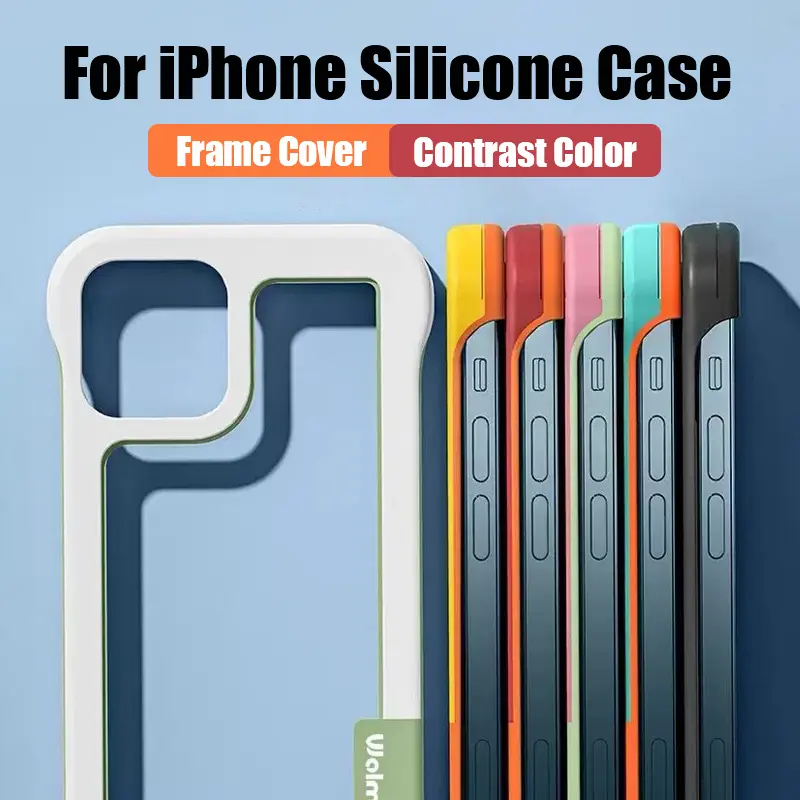 Candy Color Borderless Phone Case For iPhone 16promax/15/14/13/12 Pro Max  Plus Shockproof Cooling Phone Case