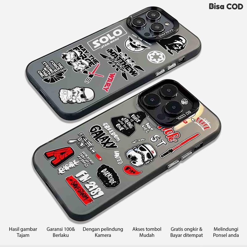Kesing Hp Motif STRWRS Case IMD - Casing Tecn* Hologram Silikon Premium dengan Pelindung Kamera dan TPU Lembut - Handphone, Ponsel - Cover 0