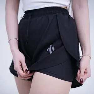 NEBULA Celana Hotpants Olahraga  | 2 in 1 - Hidden Pocket -  Micro Stretch - Running - Jogging - Golf Sport Wanita