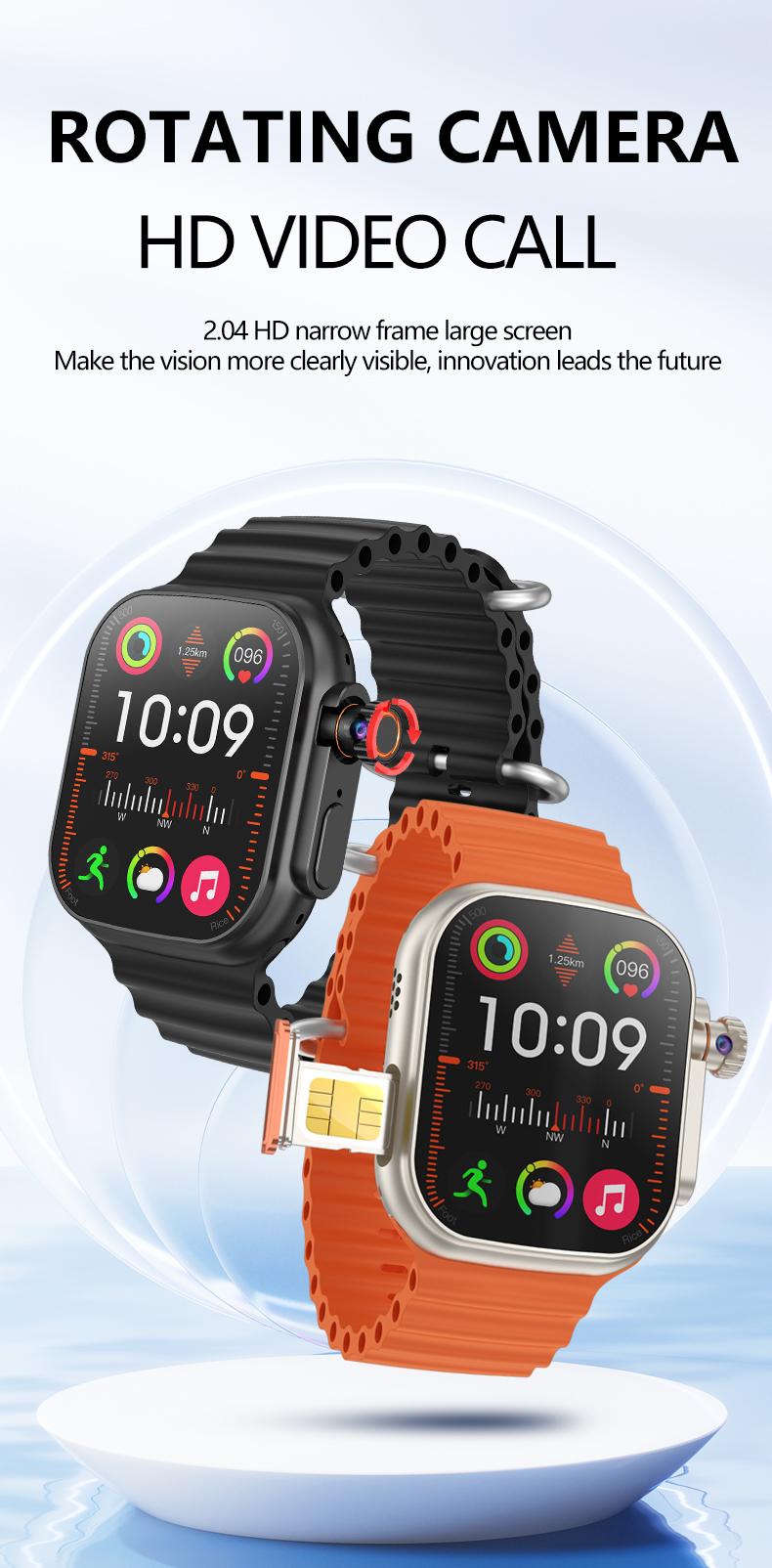 【Robibois Recommended】LDS Smartwatch B31 Ultra dengan Kamera 360° Rotatable 4G/5G SIM Card GPS Hotspot Layar AMOLED Bluetooth Monitor Denyut Jantung Kalkulator 【Robibois Recommended】LDS Smartwatch B31 Ultra dengan Kamera 360° Rotatable 4G/5G SIM Card GPS Hotspot Layar AMOLED Bluetooth Monitor Denyut Jantung Kalkulator