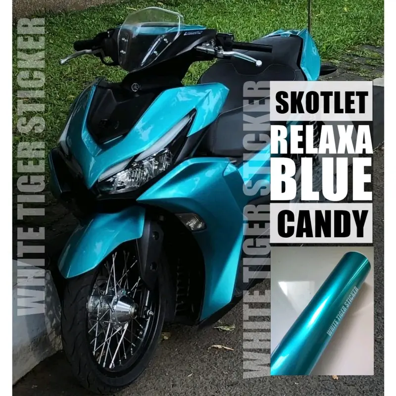 SKOTLET BIRU RELAXA METALIK CANDY SKOTLET BIRU LANGIT SCOTLITE RELAXA BLUE STIKER MOTOR BIRU CANDY SKOTLET BIRU MUDA CANDY SKOTLET BIRU LANGIT SKOTLET BLUE SKY CANDY HARGA PROMO BISA COD 5