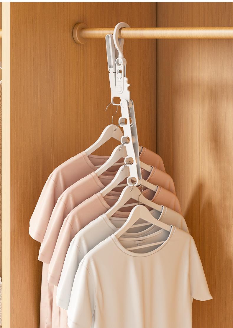 Product Introduction of 5 hole creative folding clothes rack indoor multifunctional travel hotel wall mounted clothes rack portable for business trips 9